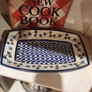 Manufaktura Polish Pottery Stoneware Platter Tray, 11.25”